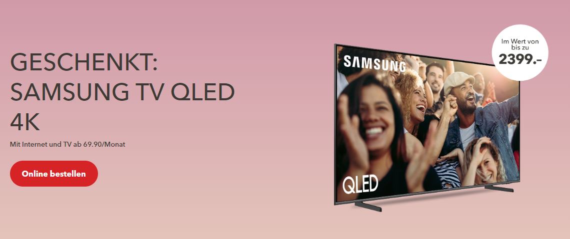 Samsung TV QLED 4K geschenkt